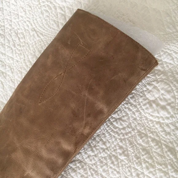 Anthropologie SixtySeven 67 Martingale Bow Leather Riding Boots Brown Women's - Picture 9 of 16